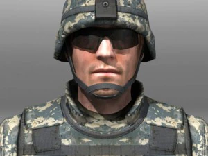 Prajurit modern kami prajurit 1 dan m4 Model 3D