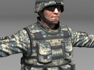 Modern soldiers us soldier 1 and m4 Modèle 3D