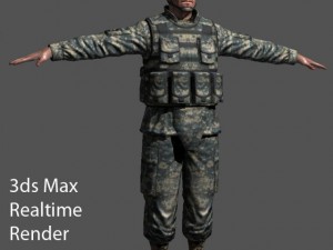 Modern soldiers us soldier 1 and m4 Modèle 3D