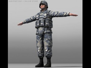 Modern soldiers us soldier 1 and m4 Modèle 3D