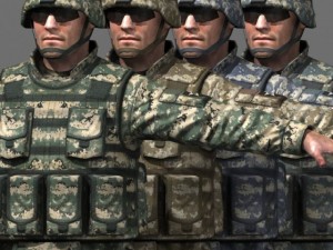 Modern soldiers us soldier 1 and m4 Modèle 3D