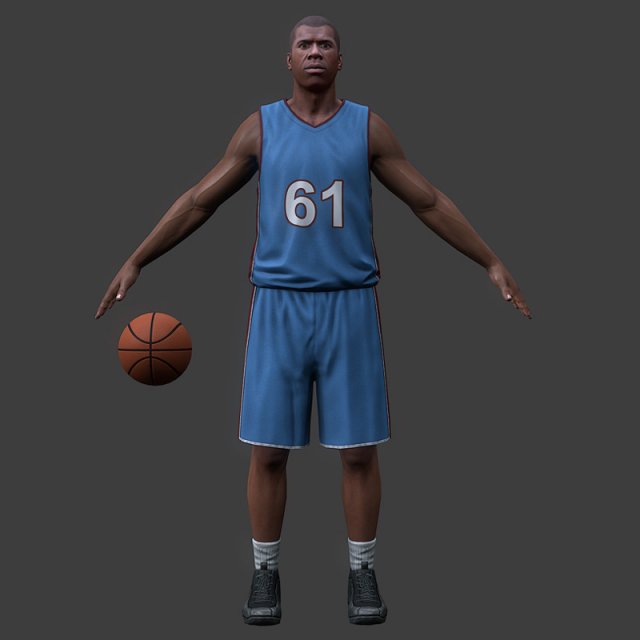 Basketball player 2012 v1 3Dモデル .c4d .max .obj .3ds .fbx .stl .blend 