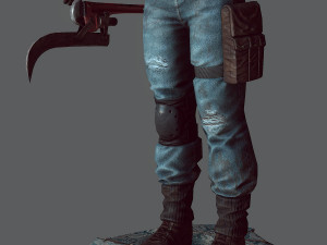 Mechanic girl zombie killer Modelo 3D