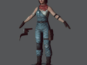 Mechanic girl zombie killer Modelo 3D