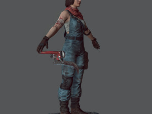 Mechanic girl zombie killer Modelo 3D