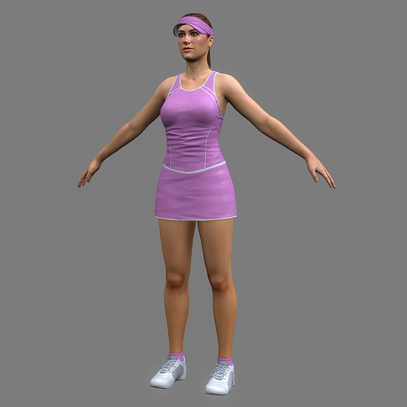 Tennis Player Girl 3d Model In Woman 3dexport