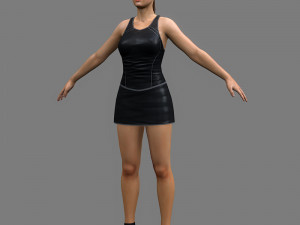 Tennis player girl 3D Model