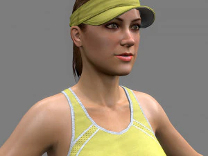 Garota tenista Modelo 3D