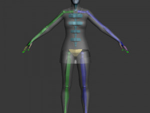 Tennis player girl rigged 3D Model