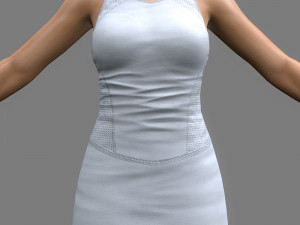 Tennis player girl rigged 3D Model