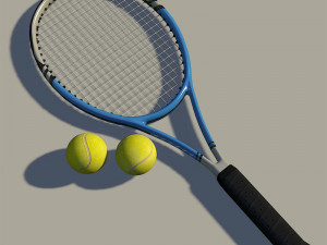 Tennis player girl rigged 3D Model