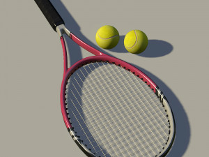 Tennis player girl rigged 3D Model