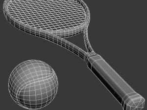 Tennis player girl rigged 3D Model