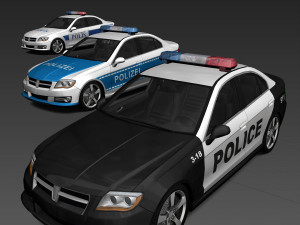 Generic police car 3D मॉडल