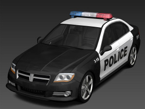 Generic police car 3D मॉडल