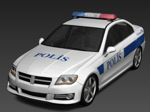 Generic police car 3D मॉडल