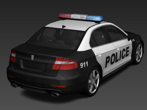 Generic police car 3D मॉडल