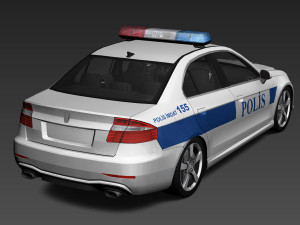 Generic police car 3D मॉडल