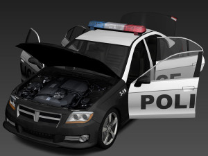 Generic police car 3D मॉडल