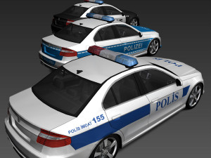 Generic police car 3D मॉडल