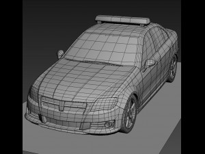 Generic police car 3D मॉडल