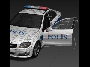 Generic police car 3D मॉडल