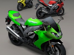 Kawasaki ninja 3D Model in Motorcycle 3DExport