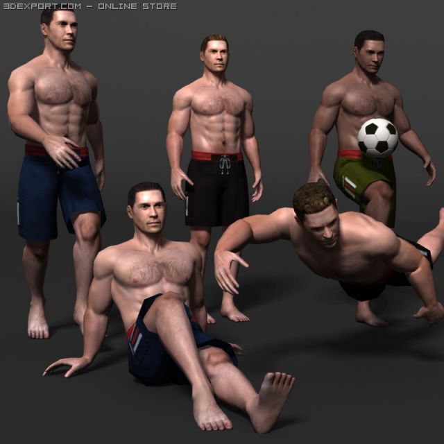 Man 02b 3D Model .c4d .max .obj .3ds .fbx .stl .blend 