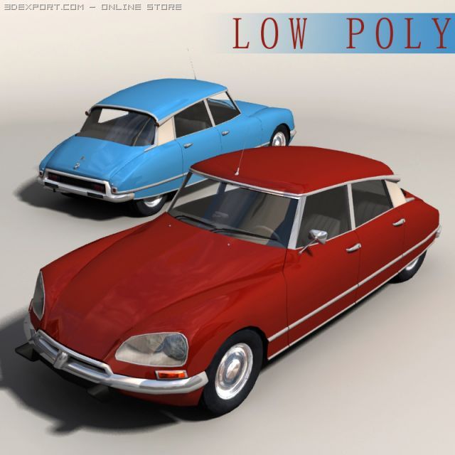 Citroen ds 3D 모델 .c4d .max .obj .3ds .fbx .stl .blend 