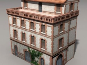 low poly house 1 3D Model