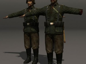 Zombie german soldier 3D 모델
