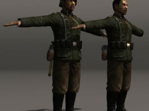 Zombie german soldier 3D 모델