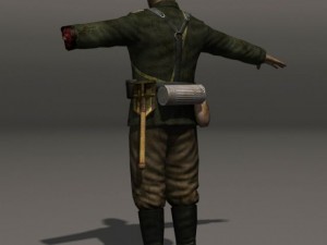 Zombie german soldier 3D 모델