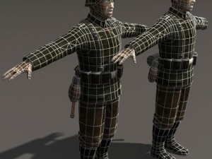 Zombie german soldier 3D 모델
