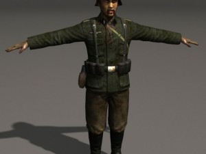 Zombie german soldier 3D 모델