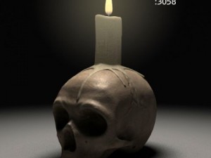 Skull candle 3D Model