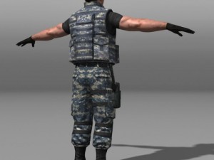Modern soldiers us soldier 2 and m4 beretta Model 3D