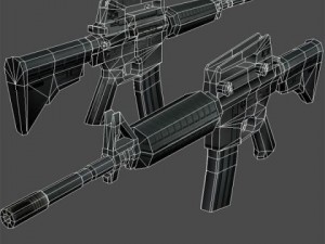 Modern soldiers us soldier 2 and m4 beretta Model 3D