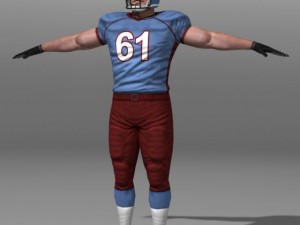 Football player Modelo 3D