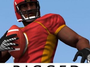 Football player rigged 3D Model