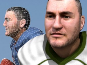 Football player rigged 3D Model