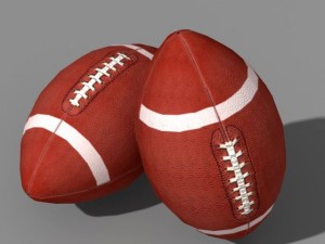 Football player rigged 3D Model