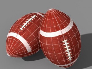 Football player rigged 3D Model