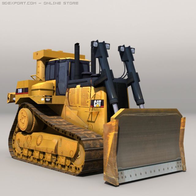 Bulldozer d10r 3D 모델 .c4d .max .obj .3ds .fbx .stl .blend 