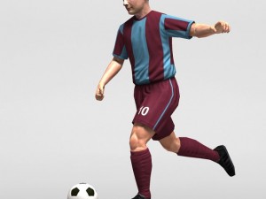 Soccer player 2011 rigged 3D 모델