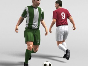 Soccer player 2011 rigged 3D 모델
