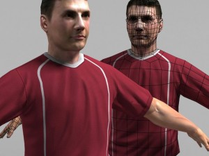 Soccer player 2011 rigged 3D 모델