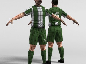 Soccer player 2011 rigged 3D 모델
