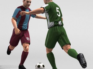 Soccer player 2011 rigged 3D 모델