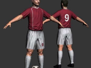 Soccer player 2011 rigged 3D 모델